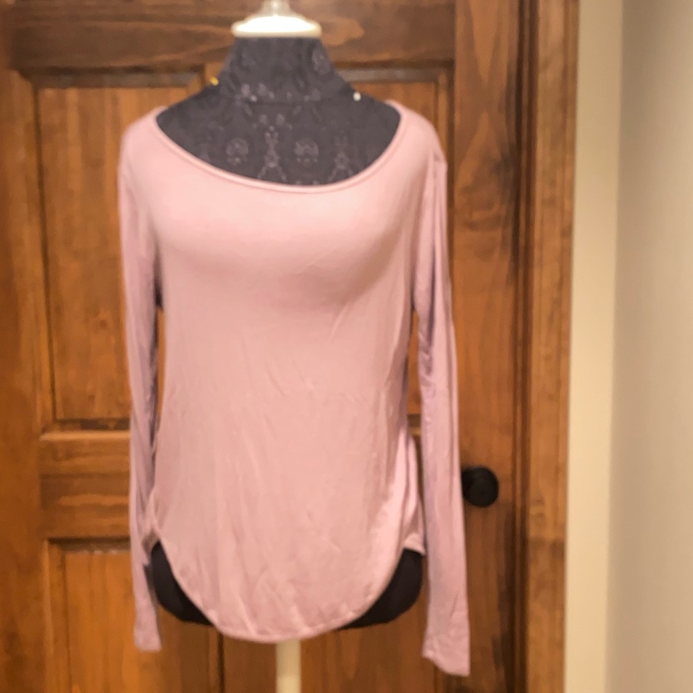 ❤️ Loft Boatneck Lavender Long Sleeve Tee Shirt Top